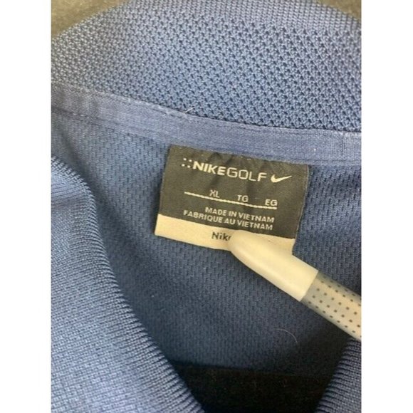 Nike Fit Dry Size Xl Mens Polo Shirt Blue Short Sleeve Luis Greenwald Go… - Picture 3 of 4